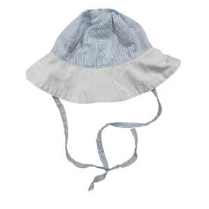The beaufort bonnet company sawyer sun hat breakers blue seersucker small